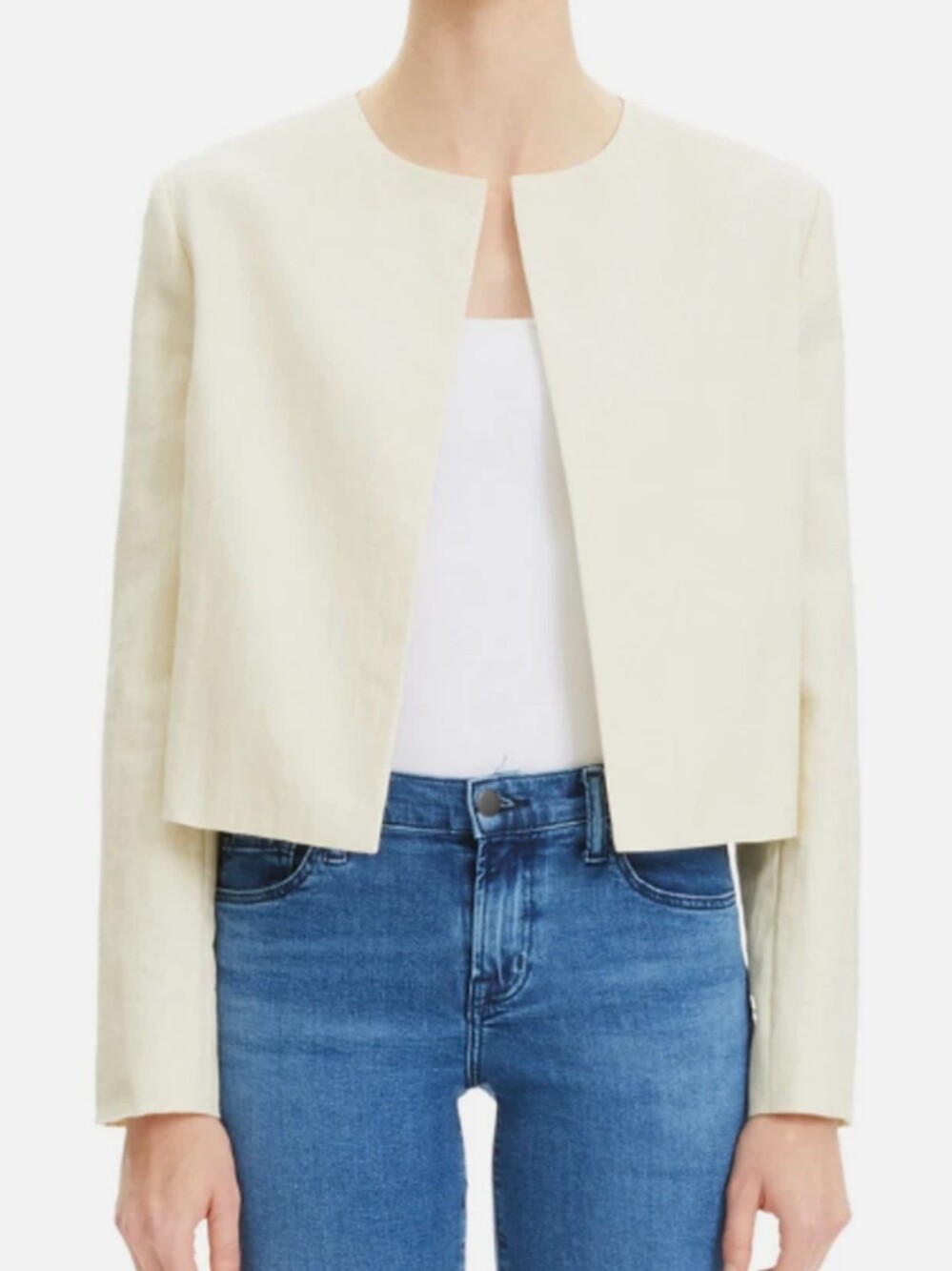Thepry Lux Linen Cropped Jacket s8